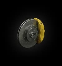 Isolated performance brake disc and caliper
